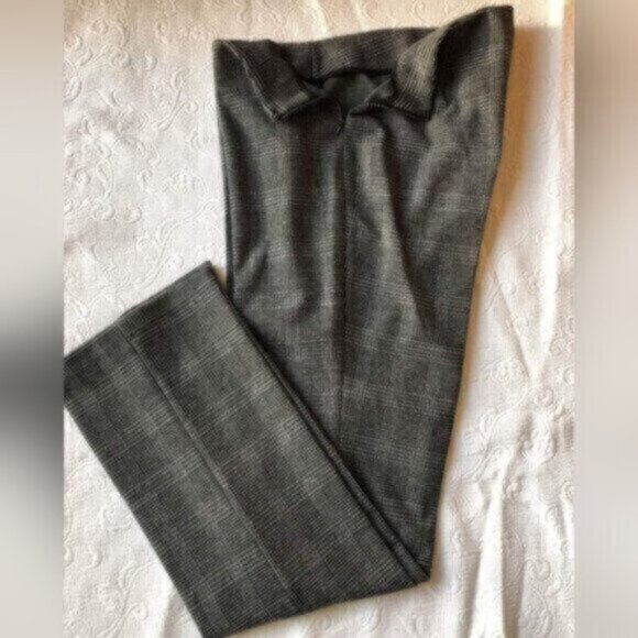 Alison Sheri -Tall High Waist Grey Plaid Dress Pants Women's Sz XL - Picture 5 of 8